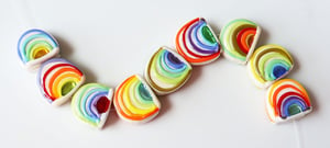 Vanilla Bean Rainbow - 9 gleeful beads