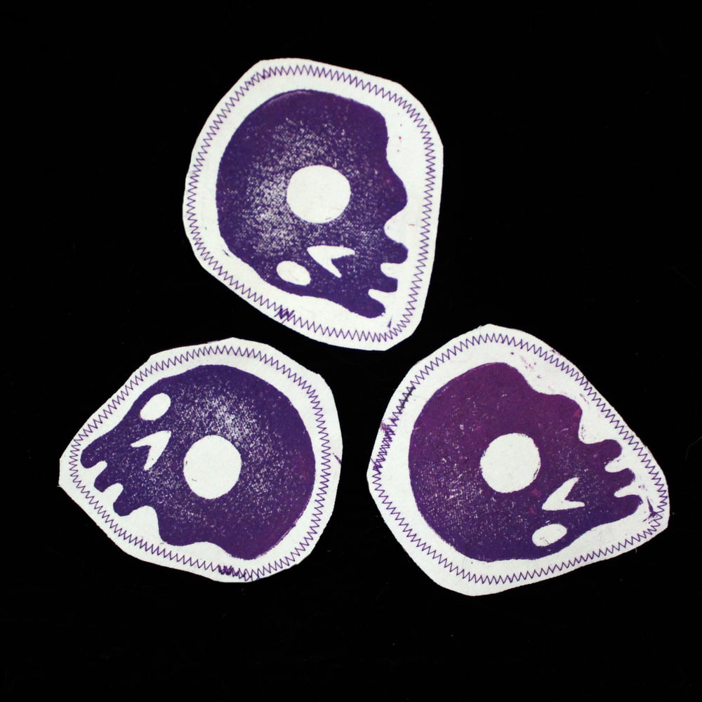 Image of Skull Sew-On Patch Mini 3x4 in