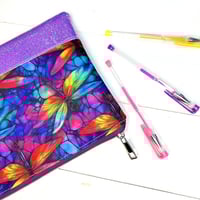 Image 3 of Rainbow Dragonfly Pencil Case