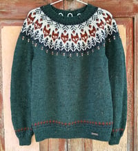 Image 2 of Into the wild - Tweed wool sweater - Emerald green - Ready to ship