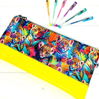 Image 1 of Rainbow Tiger Pencil Case