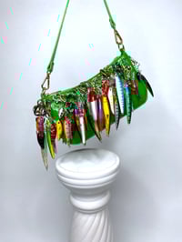 Image 2 of 🎀 FISHING CAPSULE 🎀 GREEN FISHES & HEARTS CHARMS KEYCHAINS SHOULDER BAG