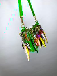 Image 4 of 🎀 FISHING CAPSULE 🎀 GREEN FISHES & HEARTS CHARMS KEYCHAINS SHOULDER BAG