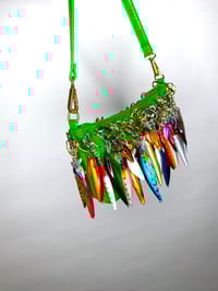 Image 5 of 🎀 FISHING CAPSULE 🎀 GREEN FISHES & HEARTS CHARMS KEYCHAINS SHOULDER BAG
