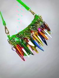 Image 3 of 🎀 FISHING CAPSULE 🎀 GREEN FISHES & HEARTS CHARMS KEYCHAINS SHOULDER BAG