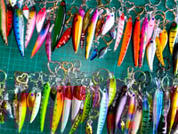 Image 11 of 🎀 FISHING CAPSULE 🎀 GREEN FISHES & HEARTS CHARMS KEYCHAINS SHOULDER BAG
