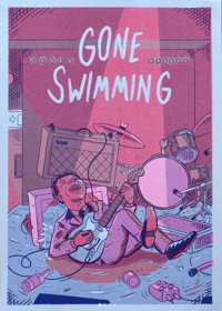 Gone Swimming A4 Riso Print