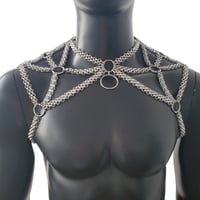 Image 1 of Burning Man Body Chain, Shoulder Chain Harness, Festival Rave Punk Shoulder Harness