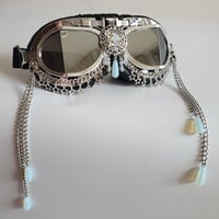 Image 1 of Rave Streampunk Goggles,Burning Man Goggles, Festival Goggles,Chain five-pointed star Costume Goggle