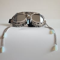 Image 2 of Rave Streampunk Goggles,Burning Man Goggles, Festival Goggles,Chain five-pointed star Costume Goggle