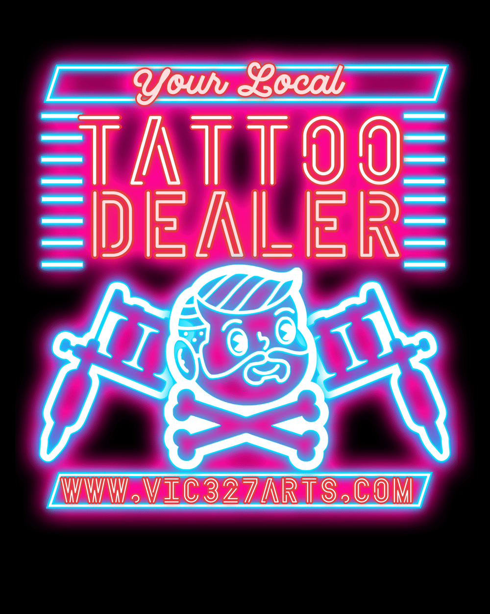 Neon Colors “Your Local Tattoo Dealer” unisex T-shirt 