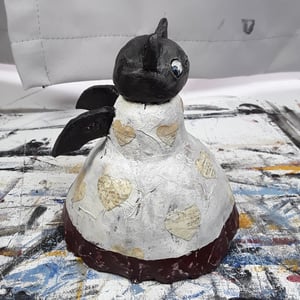 Image of Bat Cat In A Heart Dress