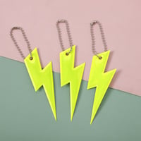 Image 6 of Lightning Bolt Reflective KeyChain Pendant (11 Colours)