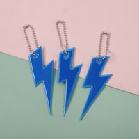 Image 5 of Lightning Bolt Reflective KeyChain Pendant (11 Colours)