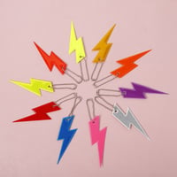 Image 3 of Lightning Bolt Reflective KeyChain Pendant (11 Colours)