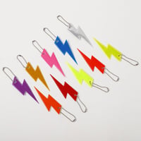 Image 2 of Lightning Bolt Reflective KeyChain Pendant (11 Colours)