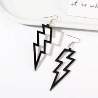 Image 6 of Neon Lightning Bolt Glam Rock Earrings