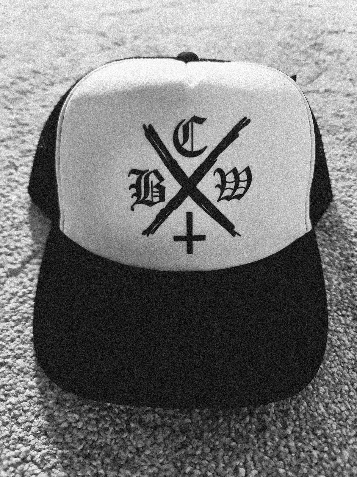 b.c.w X hc retro foam trucker cap mesh back | BLACKCROSSWORSHIP