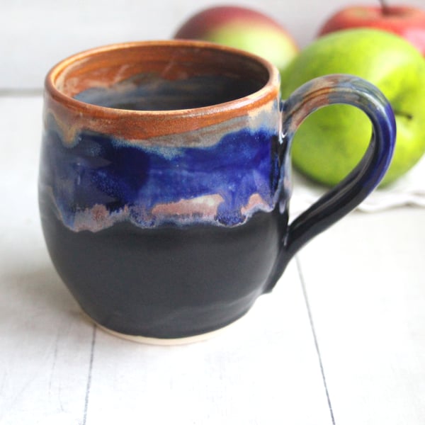 Image of Colorful Handcrafted Pottery Mug, 16 Ounce Capacity, Made in USA