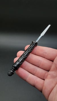 Image 1 of Ebony with Fluting and Swiss Dots - Georgian