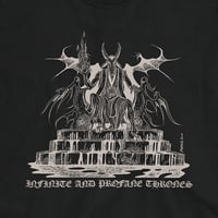 Image 2 of ABSU - INFINITE AND PROFANE THRONES (VINTAGE WHITE PRINT) BLACK & DARK HEATHER