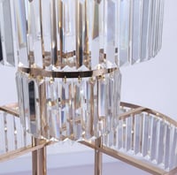 Image 3 of Gold Flower stand Crystal road lead , 5 Ties Wedding  Table 39 inch Centerpieces 