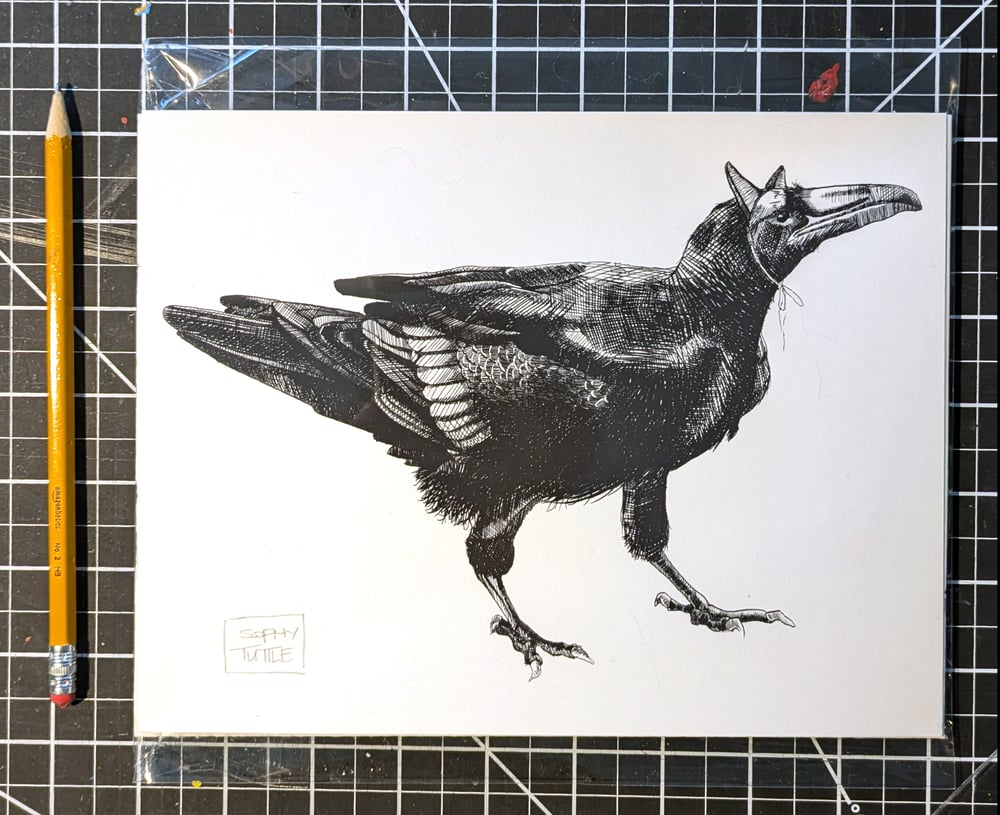 Image of 'Party Raven' Giclee Print