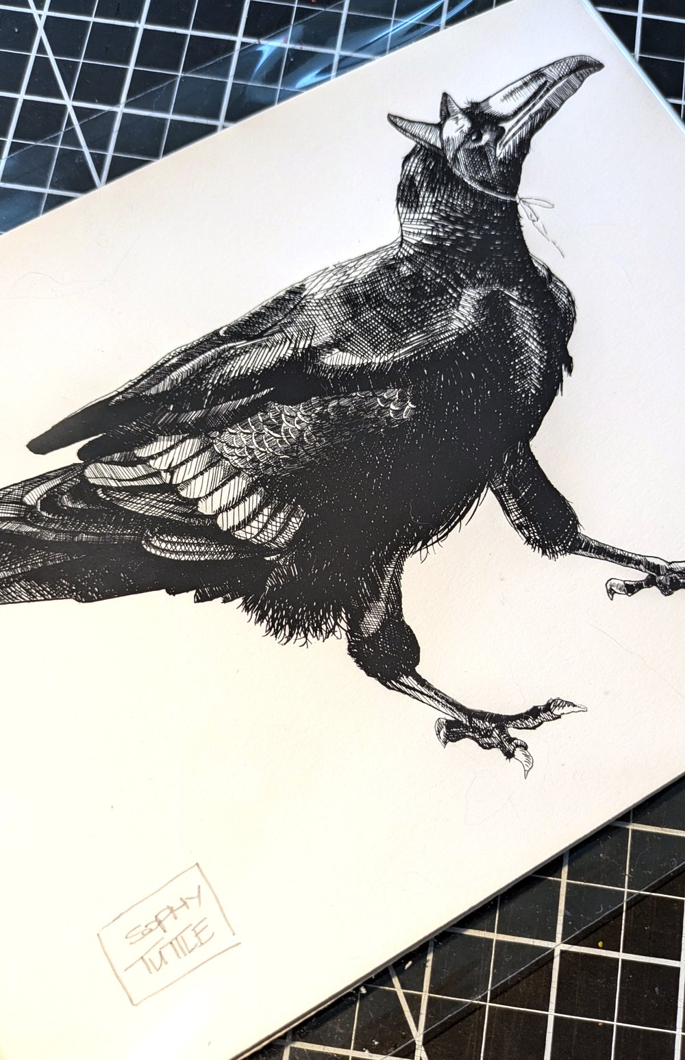 Image of 'Party Raven' Giclee Print