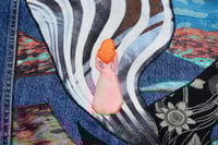 Image 2 of January Girl, Embellished Denim Jacket, Size Medium, Denim Art, Wearable Art