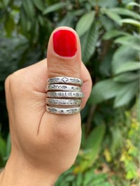 Image 1 of Stamped Sterling Silver Stacking Rings