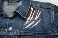 Image 5 of January Girl, Embellished Denim Jacket, Size Medium, Denim Art, Wearable Art