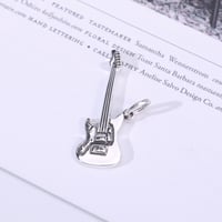 Image 2 of Guitar Pendant (925 Silver) Sterling Silver