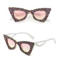 Image 7 of Petite Cat Eye Glam Sparkle Glasses (6 Colour Options)