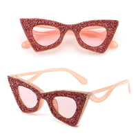 Image 8 of Petite Cat Eye Glam Sparkle Glasses (6 Colour Options)