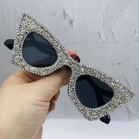 Image 4 of Petite Cat Eye Glam Sparkle Glasses (6 Colour Options)