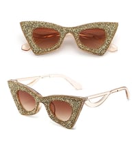 Image 5 of Petite Cat Eye Glam Sparkle Glasses (6 Colour Options)