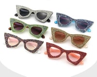 Image 1 of Petite Cat Eye Glam Sparkle Glasses (6 Colour Options)