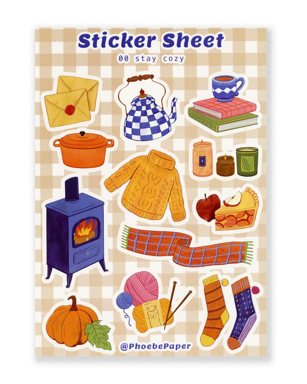 Image of Sticker Sheet 00 Stay Cozy