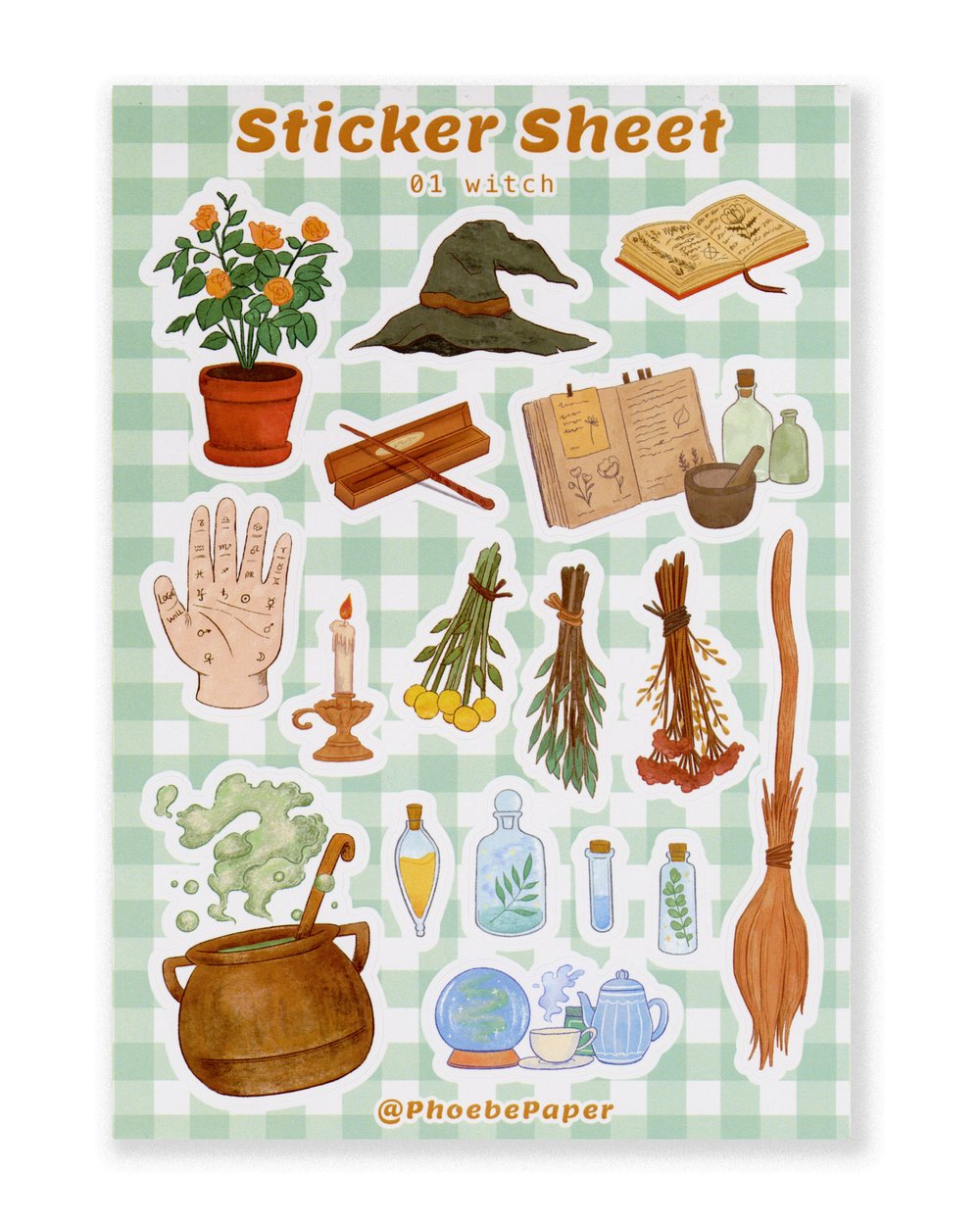 Image of Sticker Sheet 01 Witch