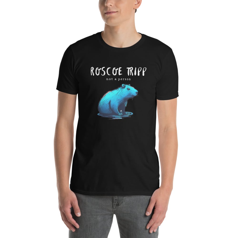 Blue Capybara "Not a Person" Unisex T-Shirt