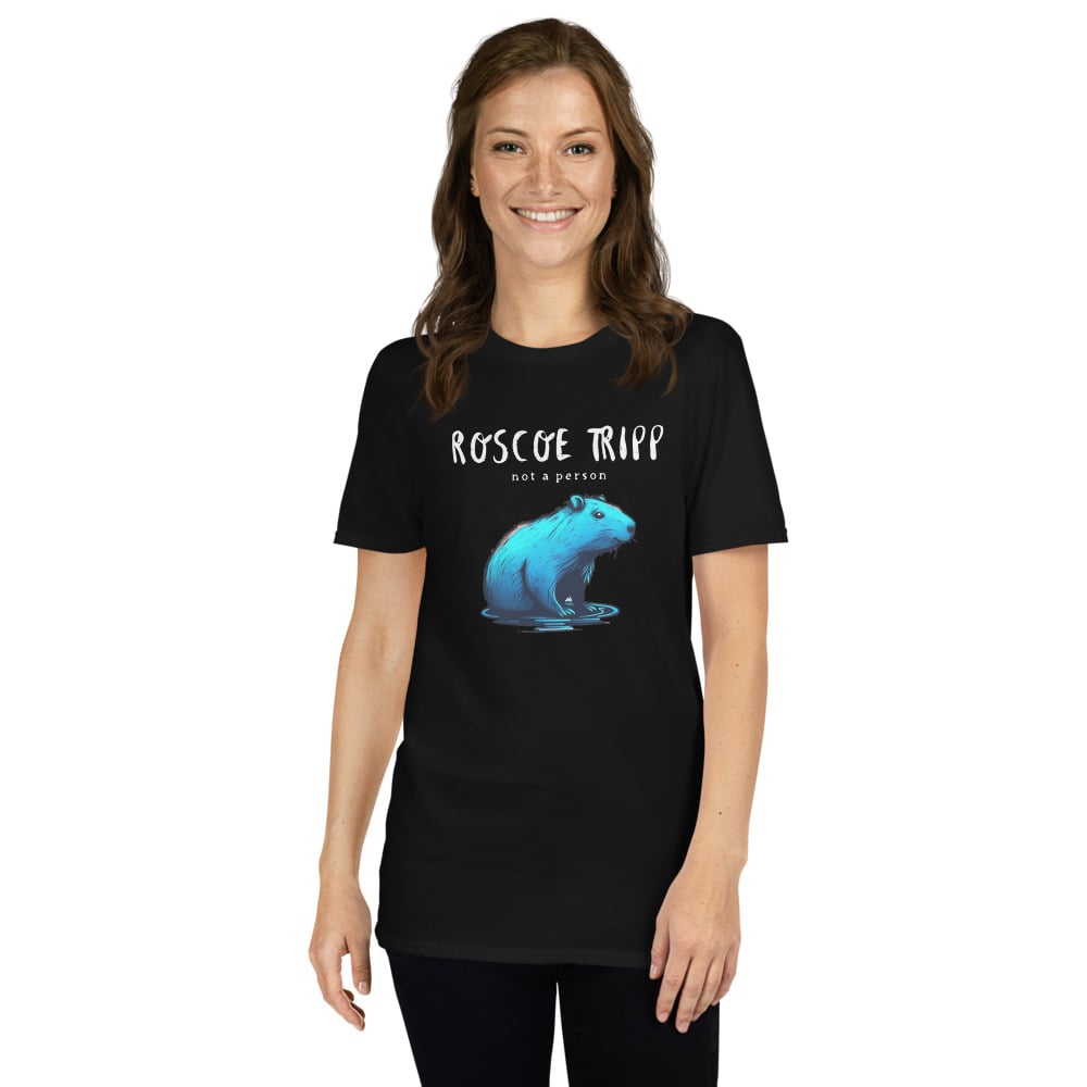 Blue Capybara "Not a Person" Unisex T-Shirt