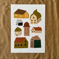 Image 1 of SWEDISH HOUSES A3 PRINT