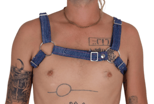 Denim Bulldog Harness