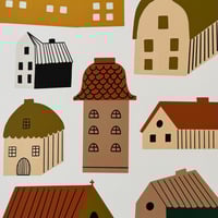 Image 2 of SWEDISH HOUSES A3 PRINT