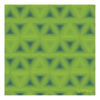Triangle Tesselation - Dark Cyan on Green