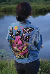 Image 1 of Puma in Fuchsia Denim Jacket