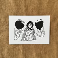 Image 1 of SPRING FLOWER GIRL POSTCARD