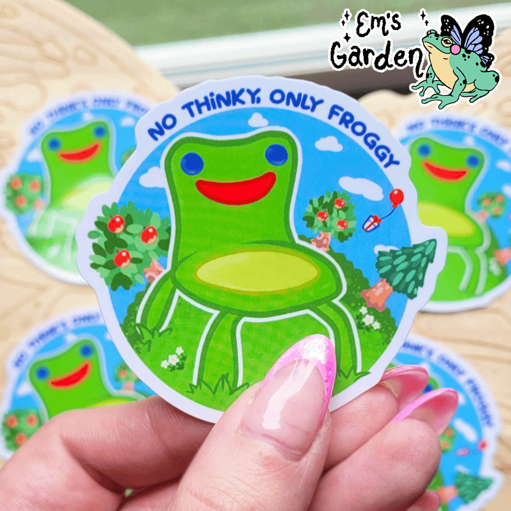 Image of Froggy Chair Vinyl Sticker | No Thinky, Only Froggy