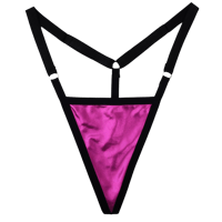 Image 1 of Fuchsia Metallic Spandex G-String
