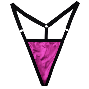 Fuchsia Metallic Spandex G-String